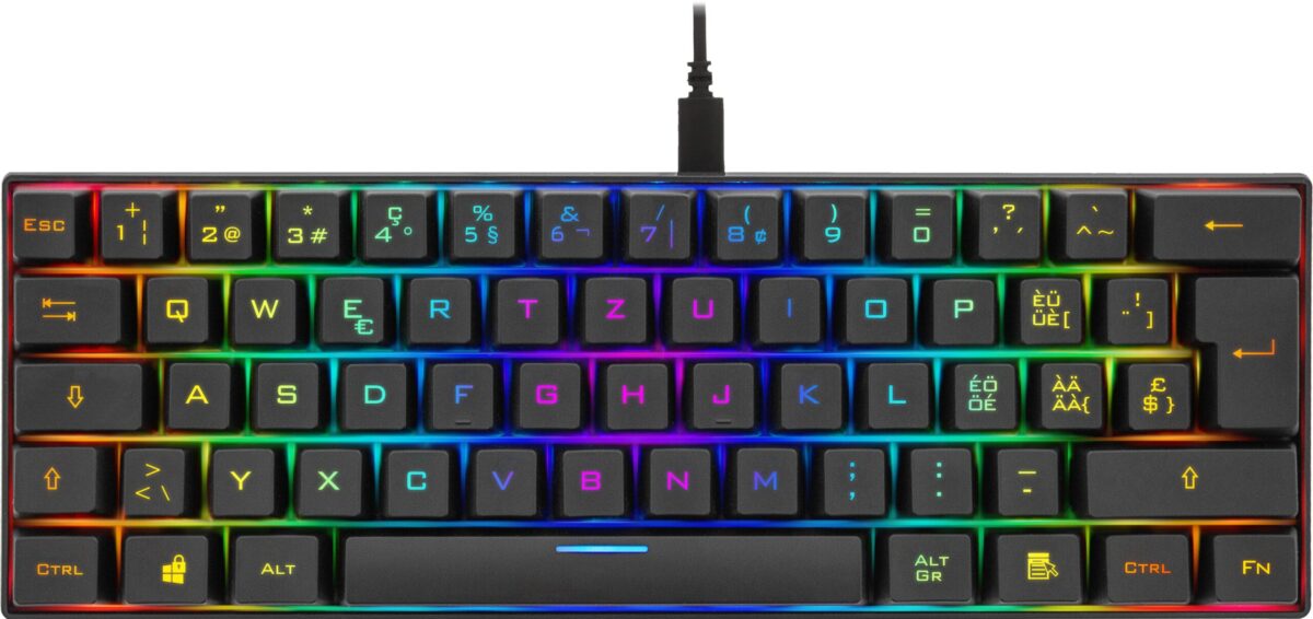 DELTACO TKL Gaming Keyboard mech RGB GAM-075-CH red switch, CH-Layout, black – Hochwertig & günstig bei ShopDeca