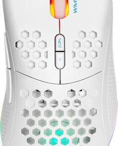 DELTACO Lightweight Gaming Mouse,RGB GAM-120-W Wireless, White, WM80