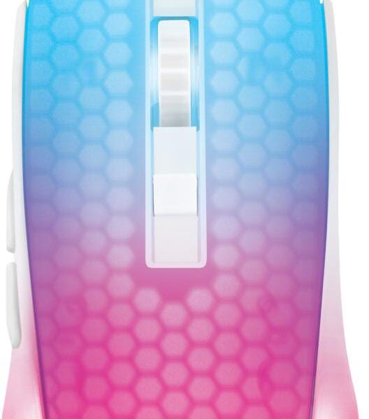 DELTACO Ultralight Gaming Mouse, RGB GAM-144-W Semi-Transparent, WM87,White