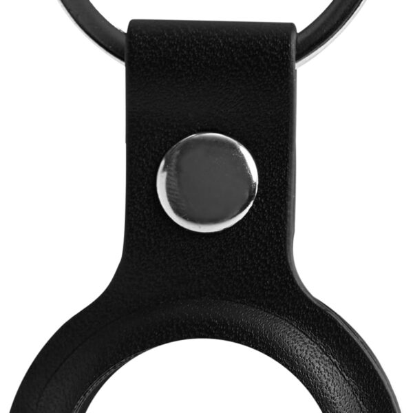 DELTACO Apple AirTag case, keychain MCASE-TAG10 vegan leather, black