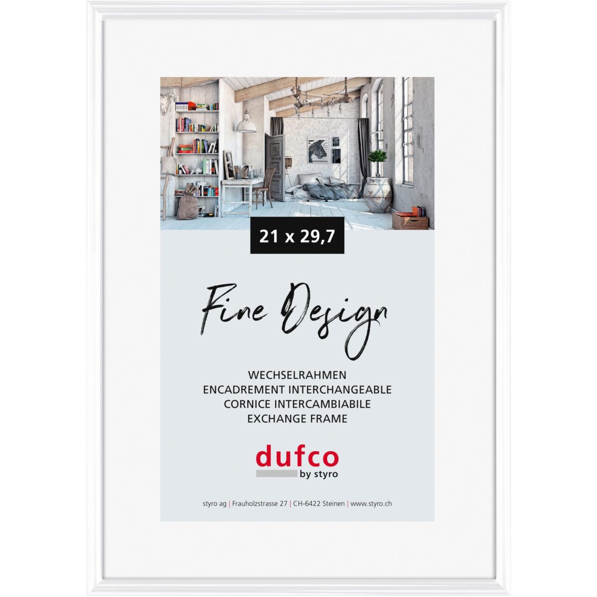 DUFCO Bilderrahmen 21x29.7cm 1400.40039 Fine Design weiss – Hochwertig & günstig bei ShopDeca