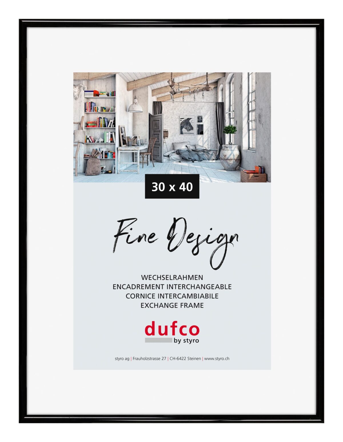 DUFCO Bilderrahmen 30x40cm 1400.40053 Fine Design schwarz – Hochwertig & günstig bei ShopDeca