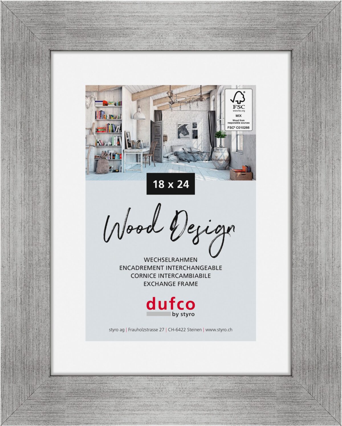DUFCO Holz-Bilderrahmen 18x24cm 1610.80068 Larisis silber – Hochwertig & günstig bei ShopDeca
