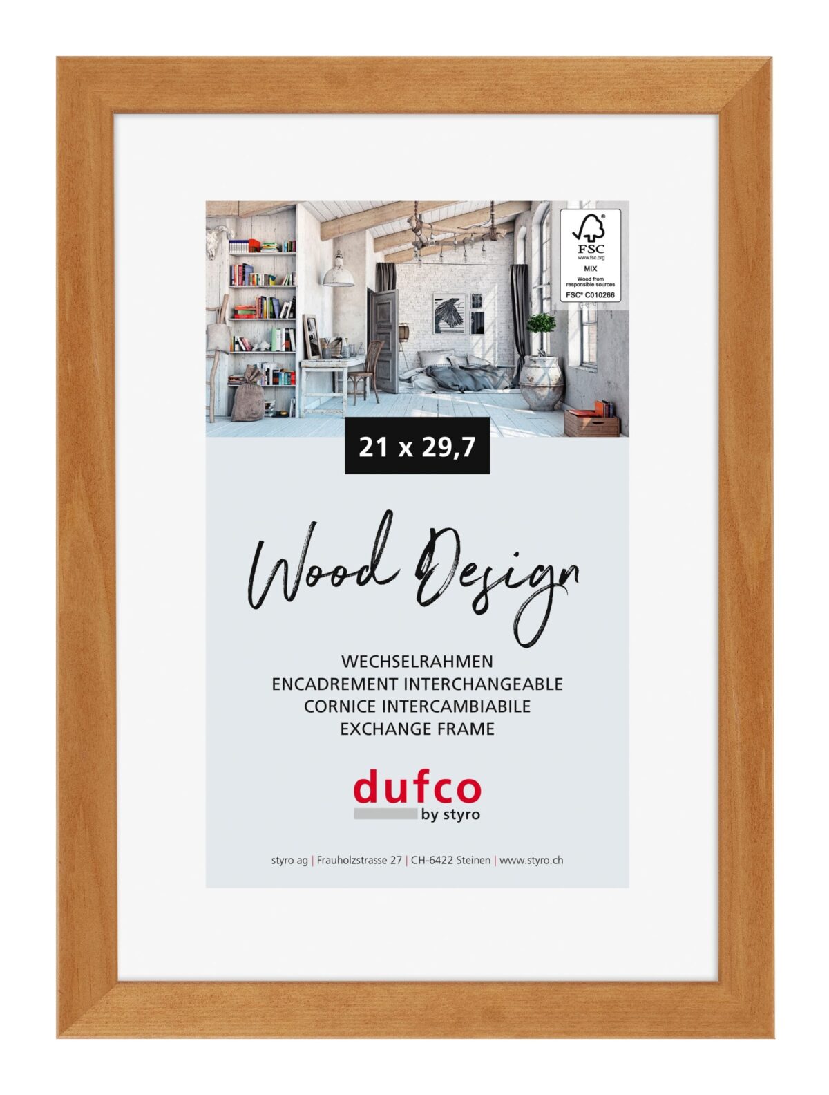 DUFCO Holz-Bilderrahmen 21x29.7cm 1610.80599 Toronto Kirschbaum – Hochwertig & günstig bei ShopDeca