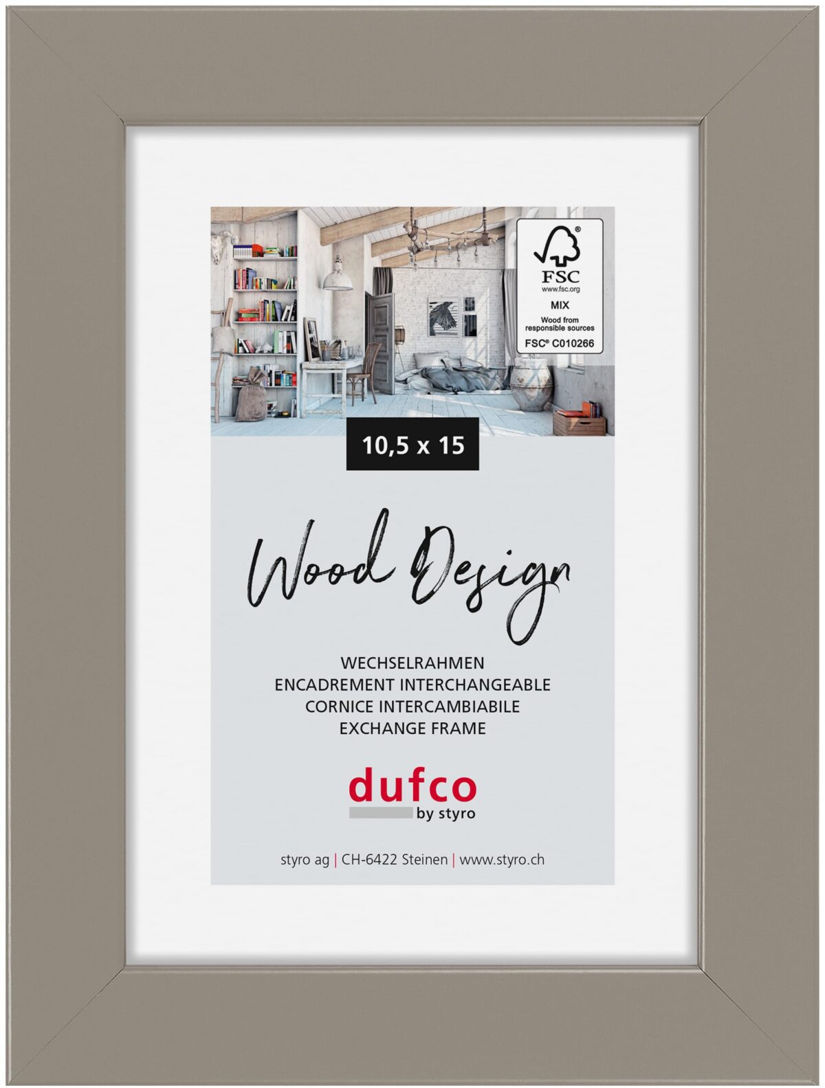 DUFCO Holz-Bilderrahmen 10.5x15cm 1610.80660 Toronto grau – Hochwertig & günstig bei ShopDeca