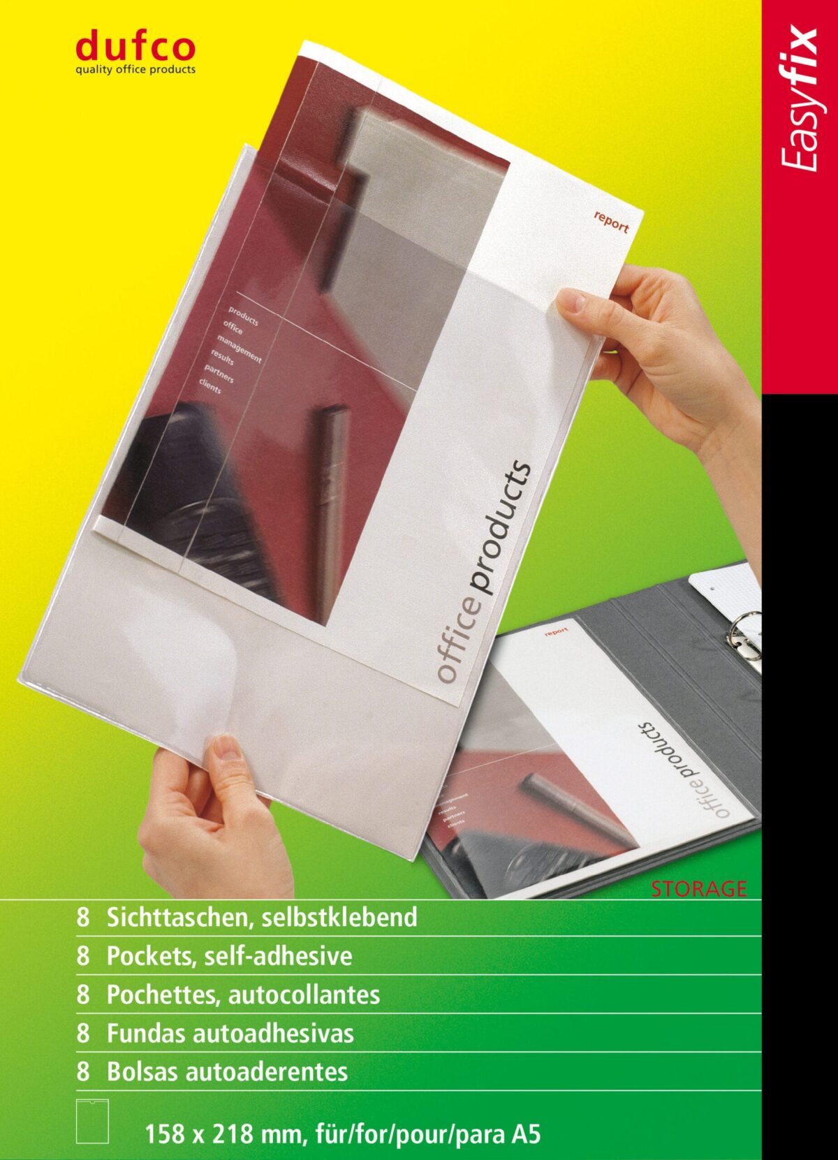 DUFCO Easyfix Sichttasche 50003.205 158x218mm A5,8 Stk. – Hochwertig & günstig bei ShopDeca
