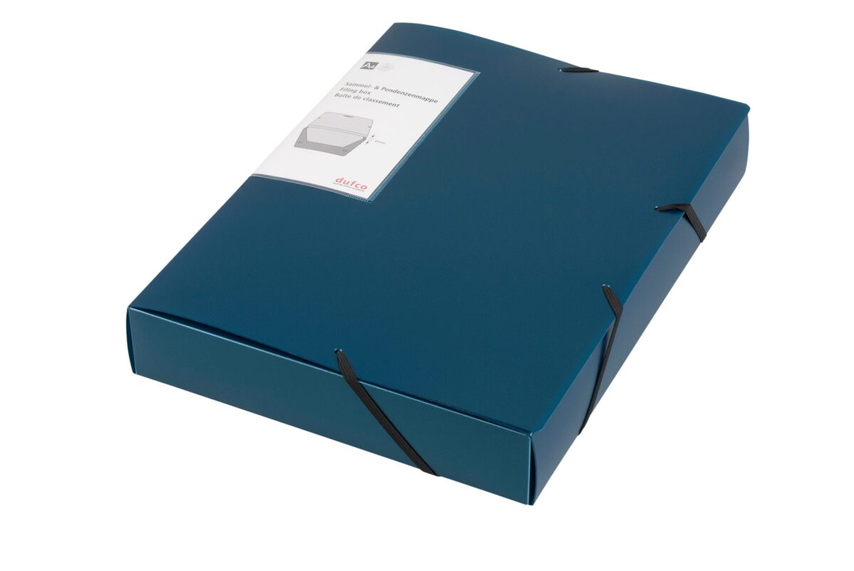 DUFCO Ablagebox A4 51500.03665 blau metallic 5cm – Hochwertig & günstig bei ShopDeca