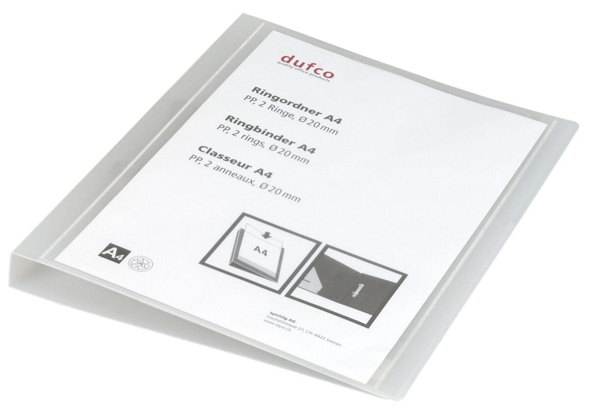 DUFCO Präsentationsordner 51500.03674 A4, 2.8cm, transparent – Hochwertig & günstig bei ShopDeca