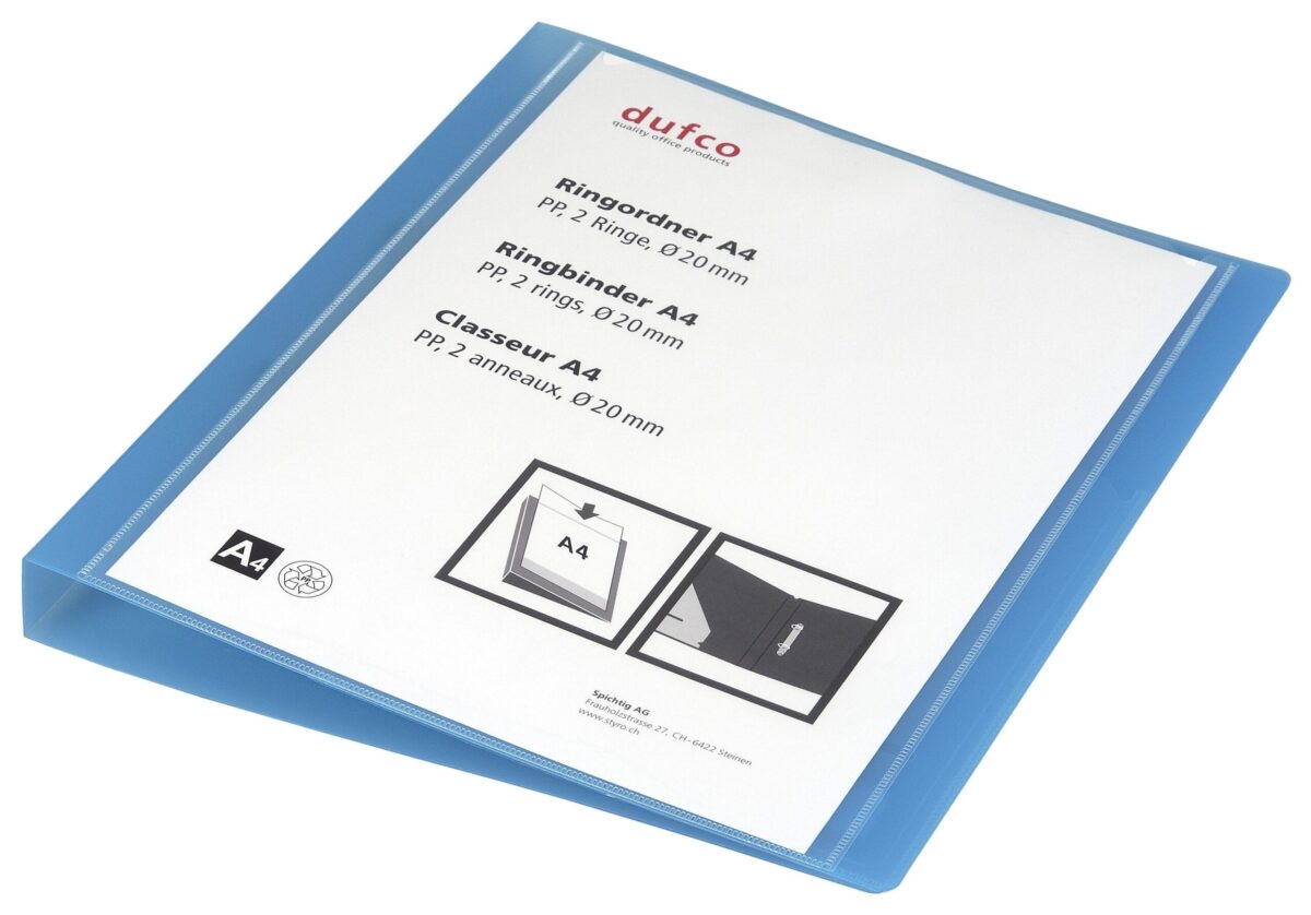 DUFCO Präsentationsordner 51500.03675 A4, 2.8cm, blau – Hochwertig & günstig bei ShopDeca