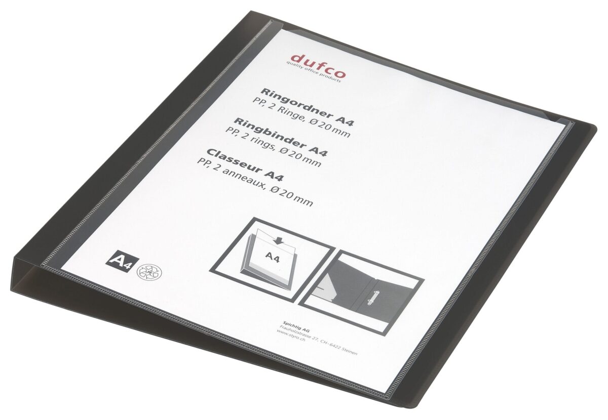 DUFCO Präsentationsordner 51500.03677 A4, 2.8cm, schwarz – Hochwertig & günstig bei ShopDeca