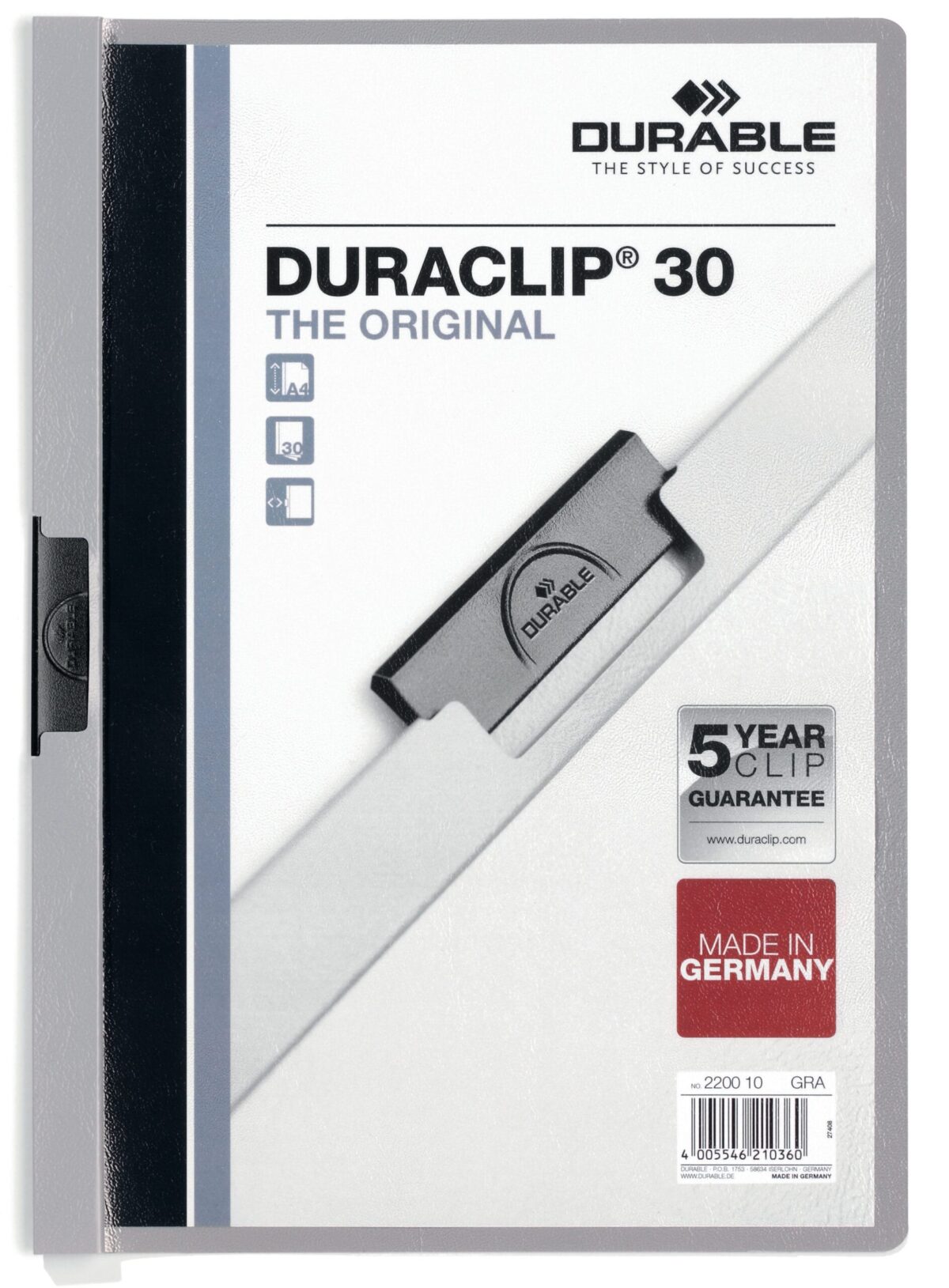 DURABLE Klemmhefter DURACLIP 30 220010 für 30 Blatt A4 grau – Hochwertig & günstig bei ShopDeca