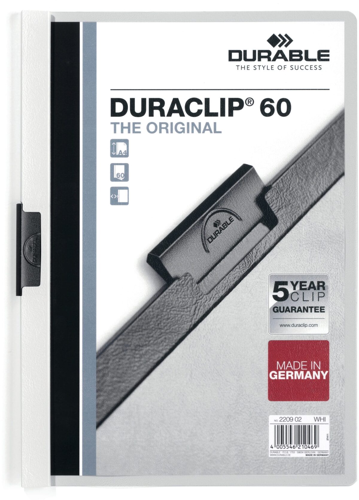 DURABLE Klemmhefter DURACLIP 60 220902 für 60 Blatt A4 weiss – Hochwertig & günstig bei ShopDeca