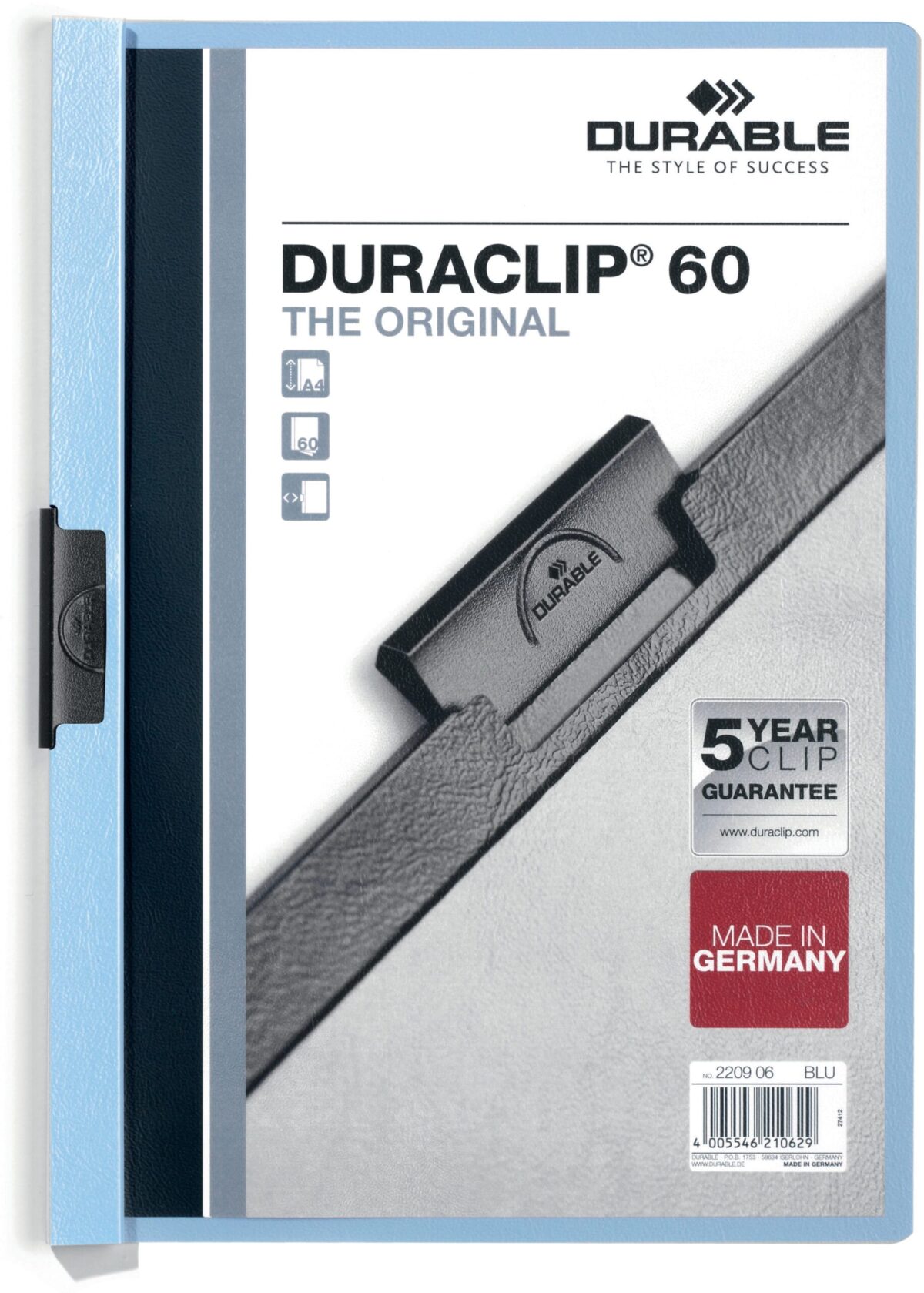 DURABLE Klemmhefter DURACLIP 60 220906 für 60 Blatt A4 blau – Hochwertig & günstig bei ShopDeca