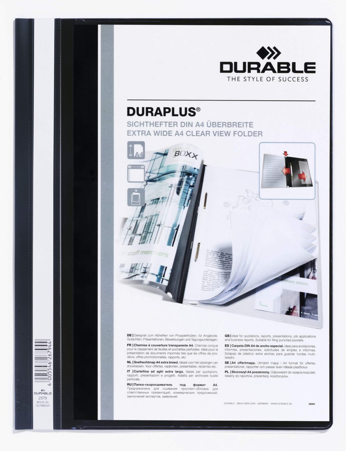 DURABLE Angebotshefter DURAPLUS 257901 für 100 Blatt A4 schwarz – Hochwertig & günstig bei ShopDeca