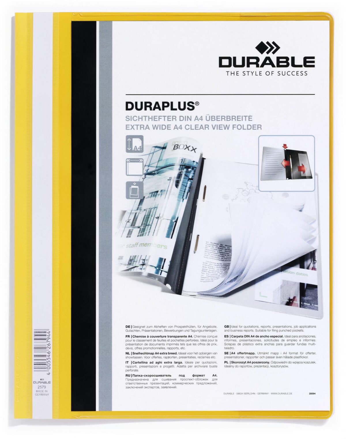 DURABLE Angebotshefter DURAPLUS 257904 für 100 Blatt A4 gelb – Hochwertig & günstig bei ShopDeca