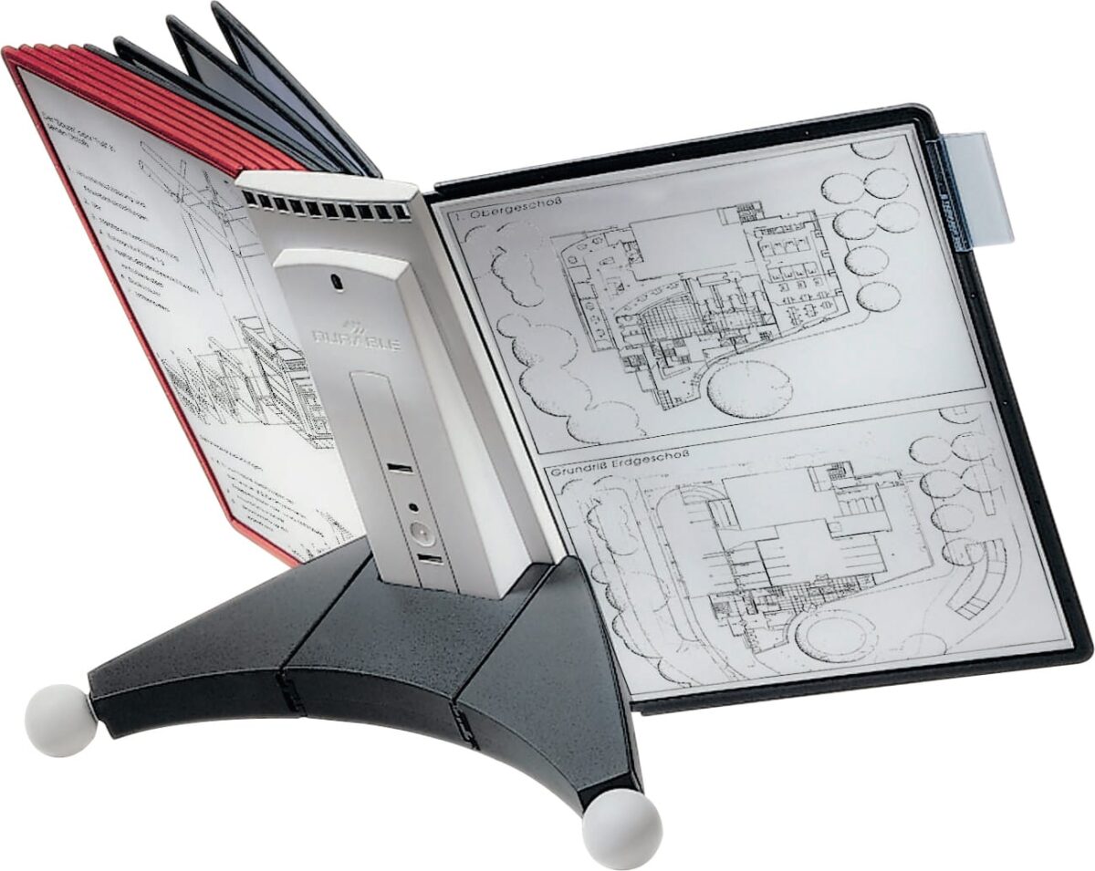 DURABLE Displaysystem SHERPA Table 10 563200 rot/schwarz, 10 Sichttafeln A4 – Hochwertig & günstig bei ShopDeca