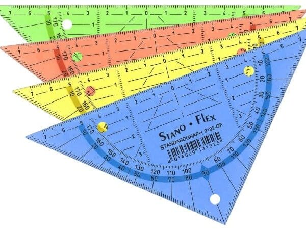 DUX Geodreieck Stano flex 14cm 9192OFX transparent, ass.