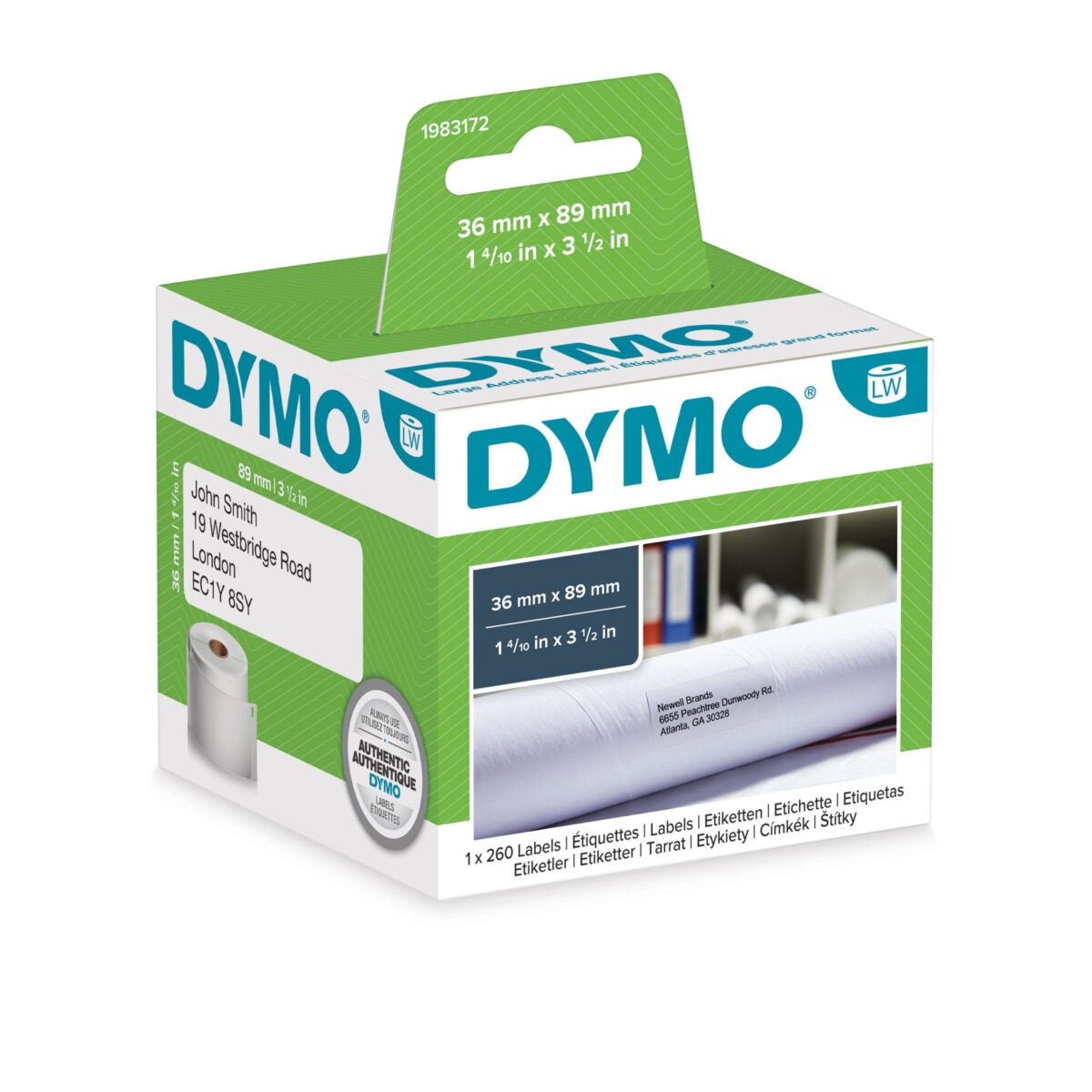 DYMO Adress-Etiketten 89x36mm 1983172 weiss, Papier 1 Rl./260 Stk. – Hochwertig & günstig bei ShopDeca