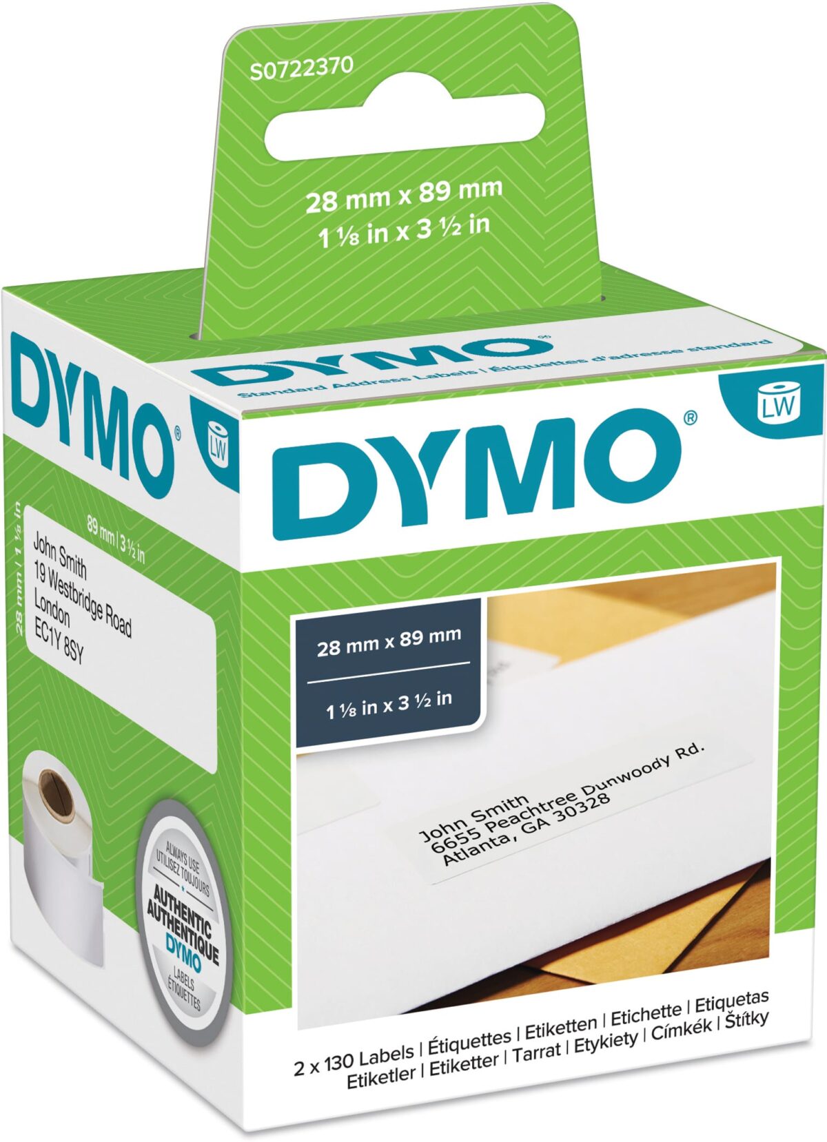 DYMO Adress-Etiketten S0722370 perm.89x28mm 260 Stück – Hochwertig & günstig bei ShopDeca