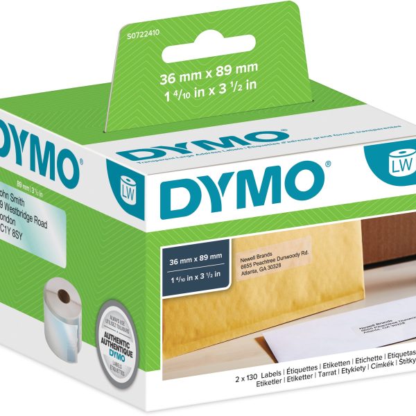 DYMO Adressetiketten PP 89x36mm S0722410 transp., permanent 260 Stk.