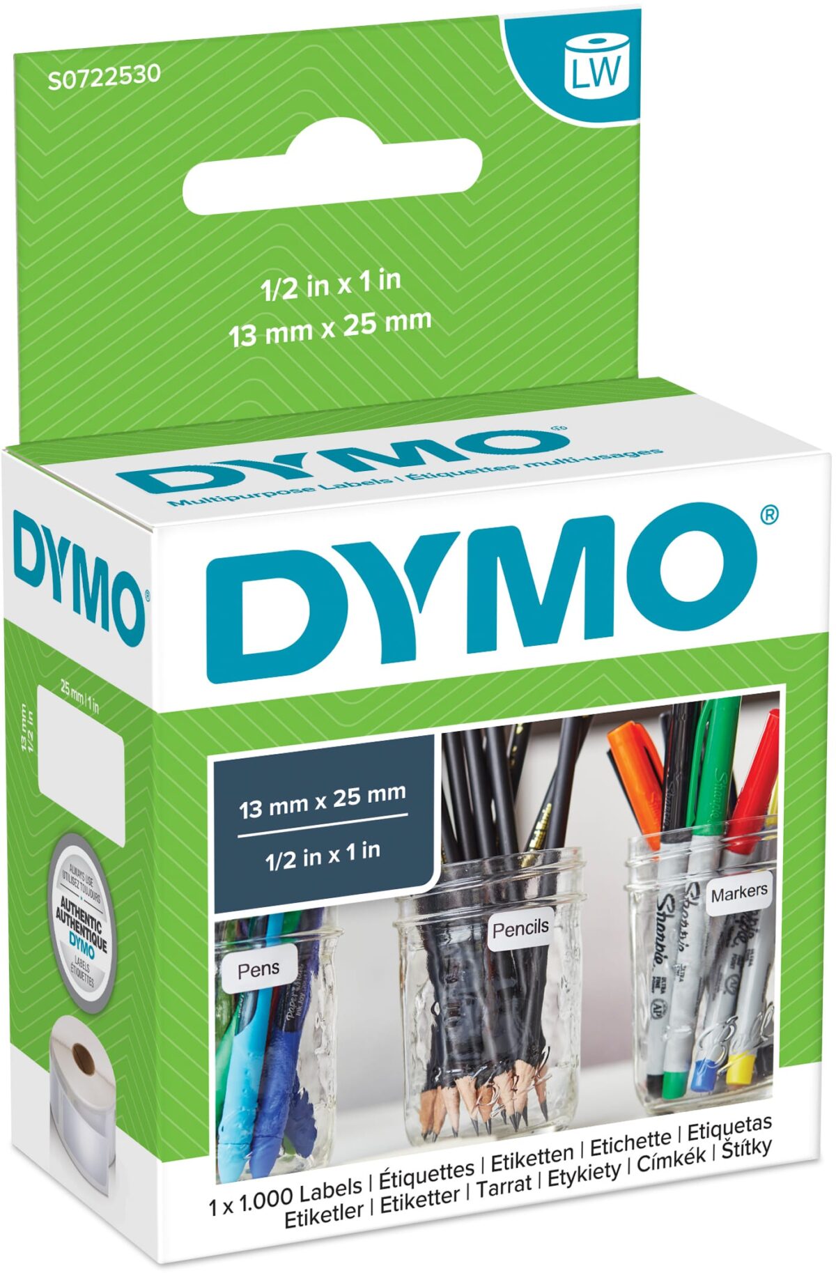 DYMO Universal-Etiketten S0722530 non-perm. 25x13mm 1000 Stück – Hochwertig & günstig bei ShopDeca