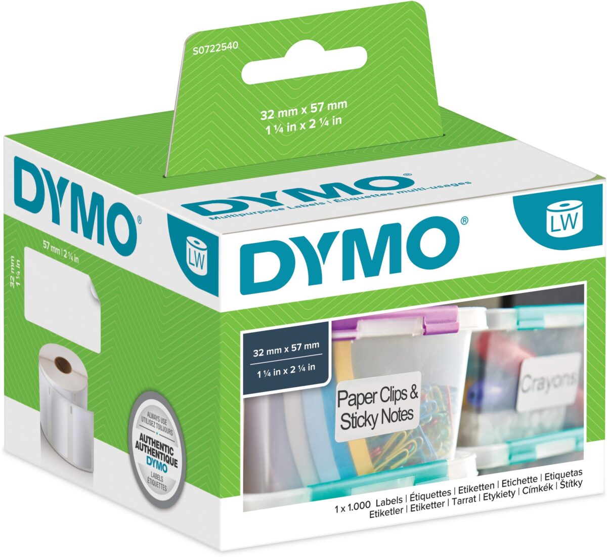 DYMO Universal-Etiketten S0722540 non-perm. 57x32mm 1000 Stück – Hochwertig & günstig bei ShopDeca