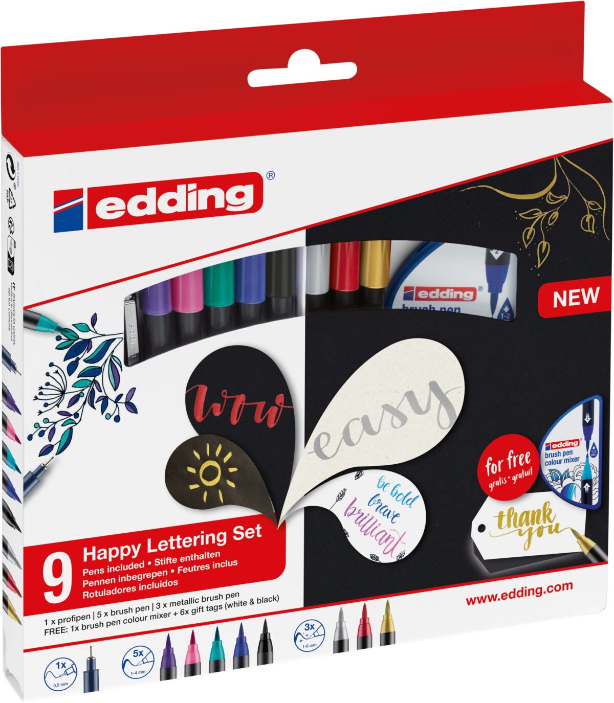 EDDING Happy Lettering Set 004726 11-teilig – Hochwertig & günstig bei ShopDeca