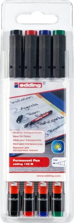 EDDING OHP-Marker permanent M 142-E4 4er Etui