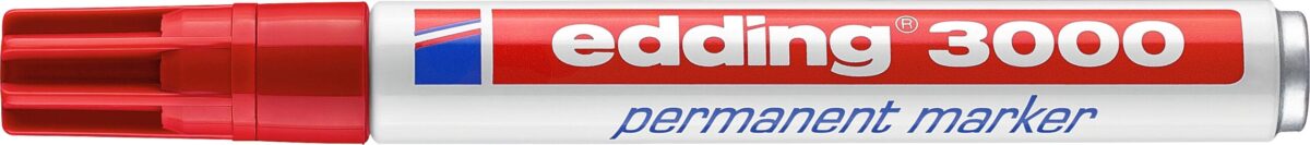 EDDING Permanent Marker 3000 1.5-3mm 3000-2 rot, wasserfest – Hochwertig & günstig bei ShopDeca