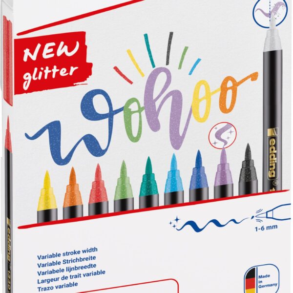 EDDING Brushpen 1340 4-1340-10-4 Glitzer E-10 10 Stück
