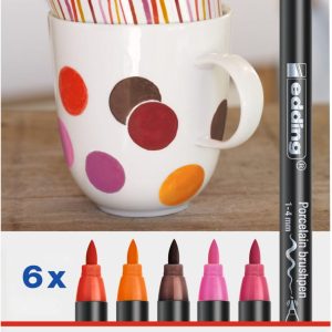 EDDING Porzellanmarker 4200 1-4mm 4200-E6-Warm 6 Warm Colours