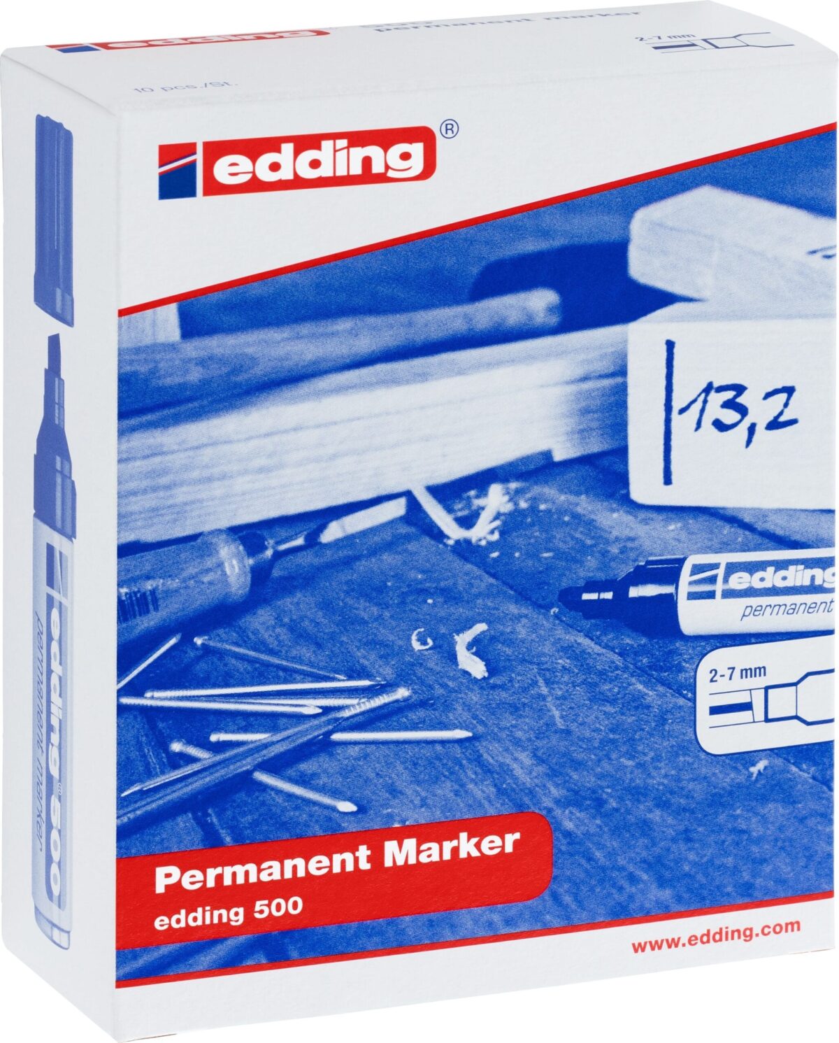 EDDING Permanent Marker 500 2-7mm 500-999 10 Farben ass. – Hochwertig & günstig bei ShopDeca