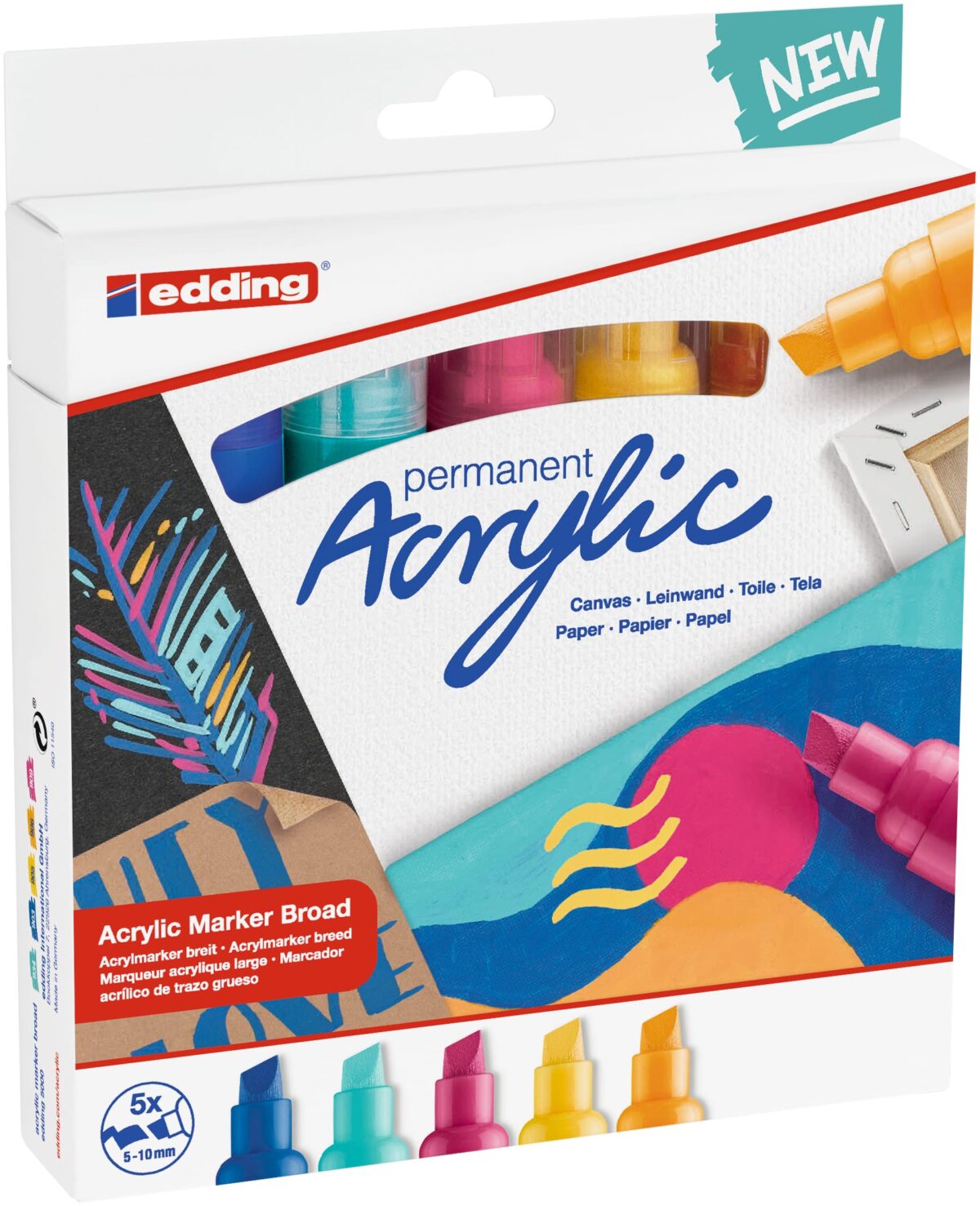 EDDING Acrylmarker 5000 5-10mm 5000-5S assortiert 5 Stück – Hochwertig & günstig bei ShopDeca