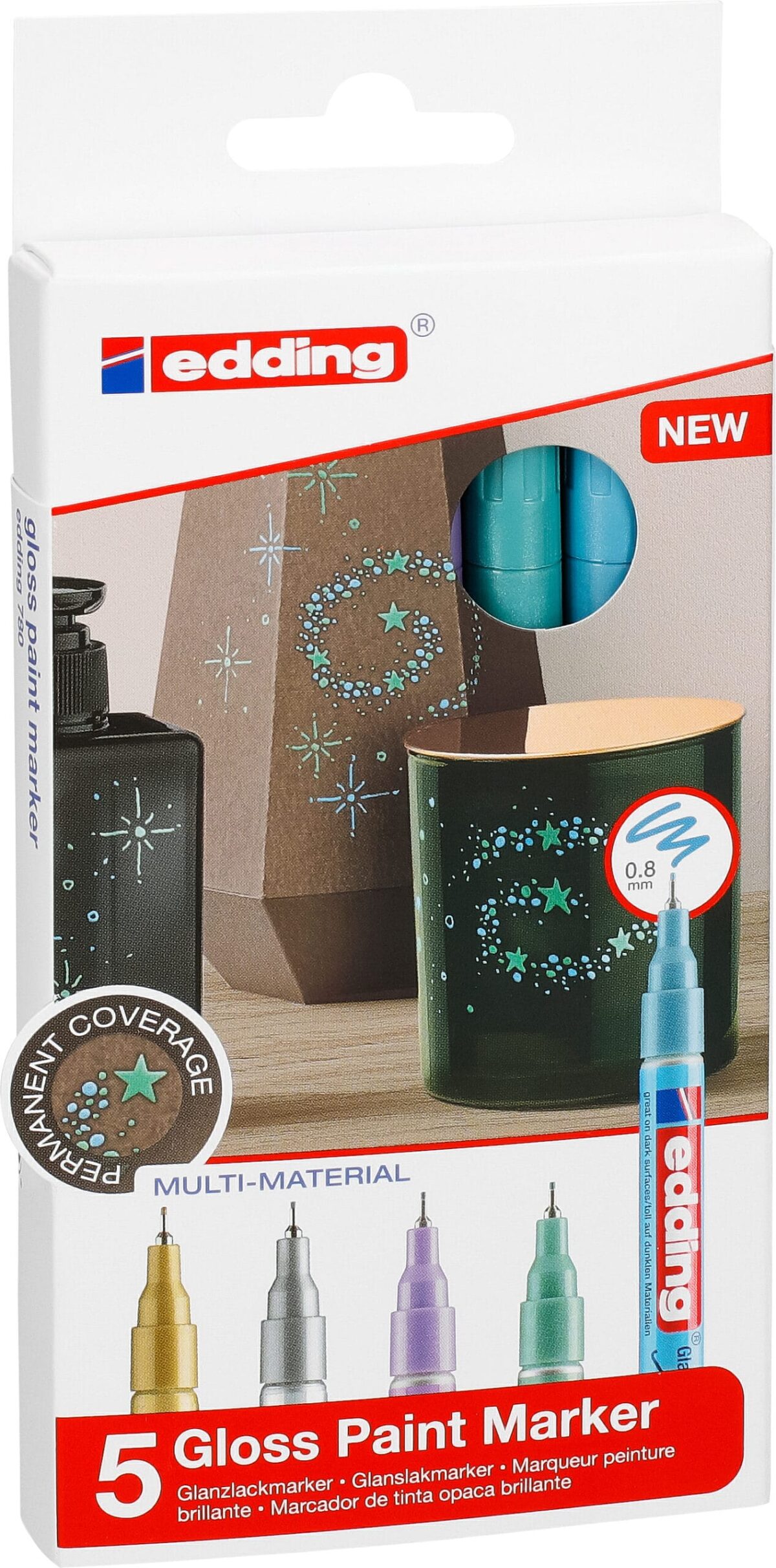 EDDING Gloss Paintmarker 780 0.8mm 780-E5-met ass2 metallic 5 Stück – Hochwertig & günstig bei ShopDeca