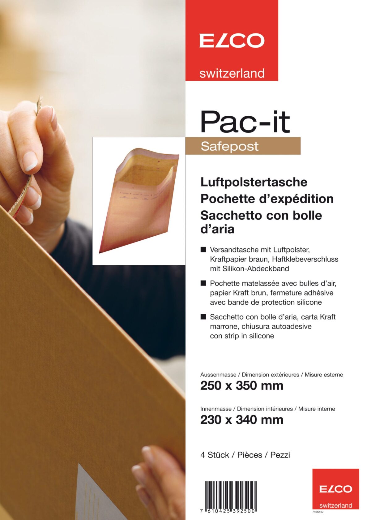 ELCO Luftpolstertasche 225x340mm 74552.92 braun 4 Stück – Hochwertig & günstig bei ShopDeca
