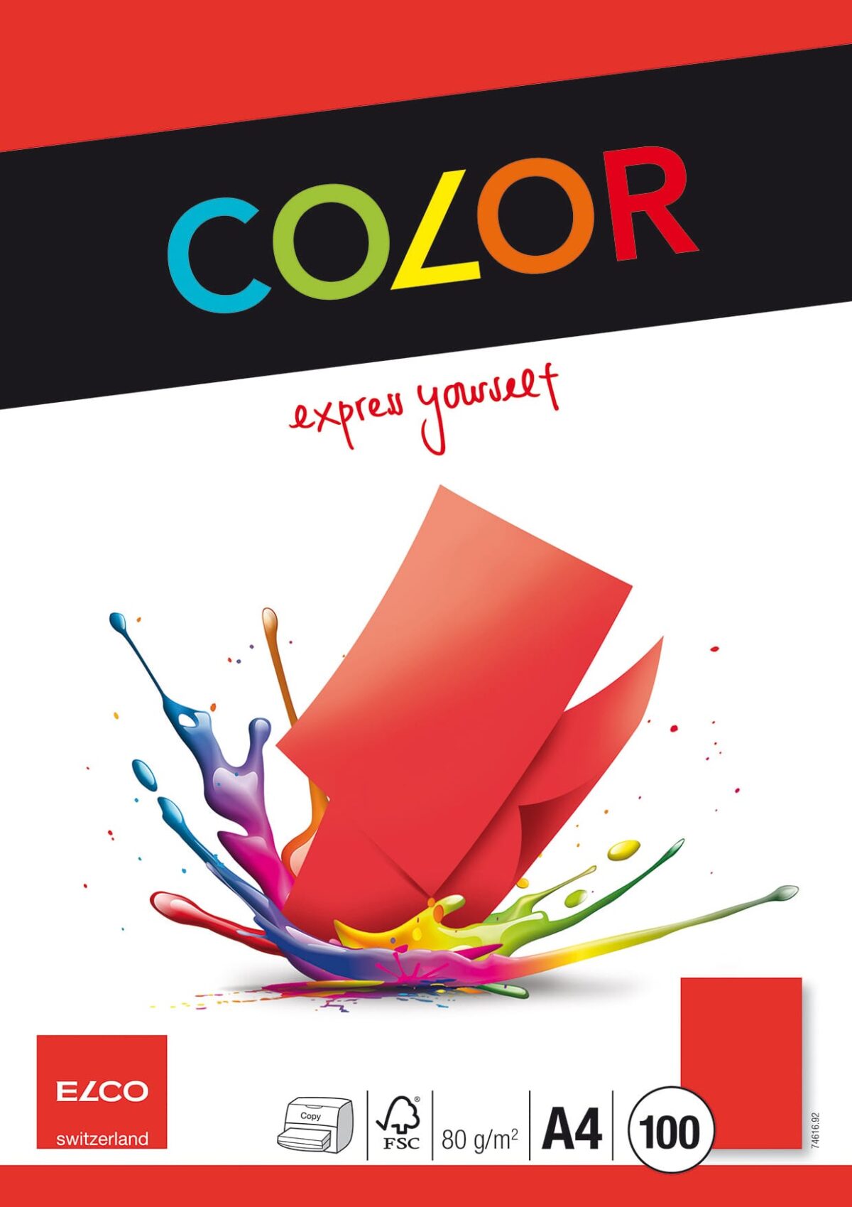 ELCO Office Color Papier A4 74616.92 80g, rot 100 Blatt – Hochwertig & günstig bei ShopDeca