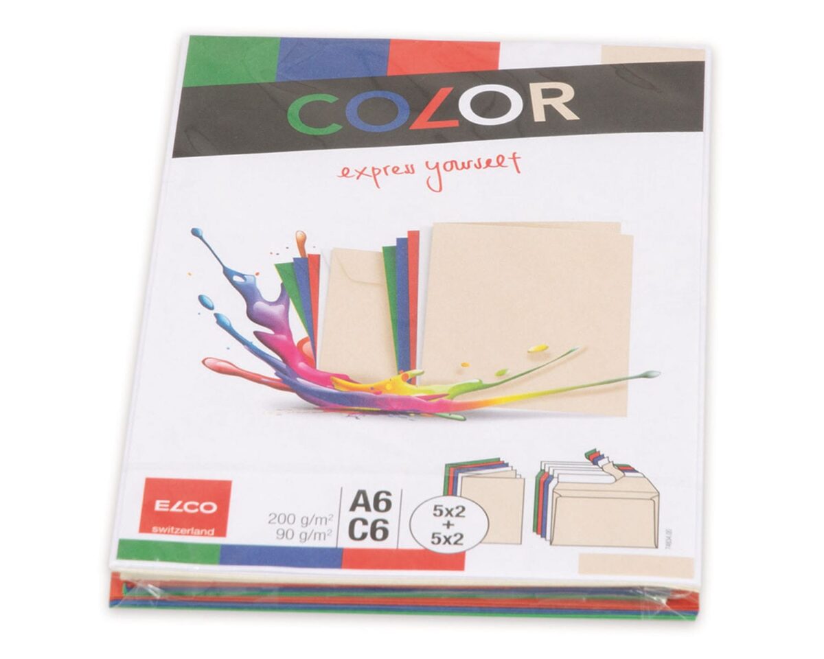 ELCO Couverts/Karten COLOR C6/A6 74834.00 ass. 2x10 Stück – Hochwertig & günstig bei ShopDeca