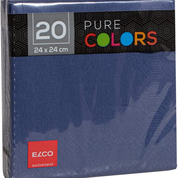 ELCO Serviette Zelltuch 24x24cm PC234020-465 3-lagig, dunkelblau 20Stk.