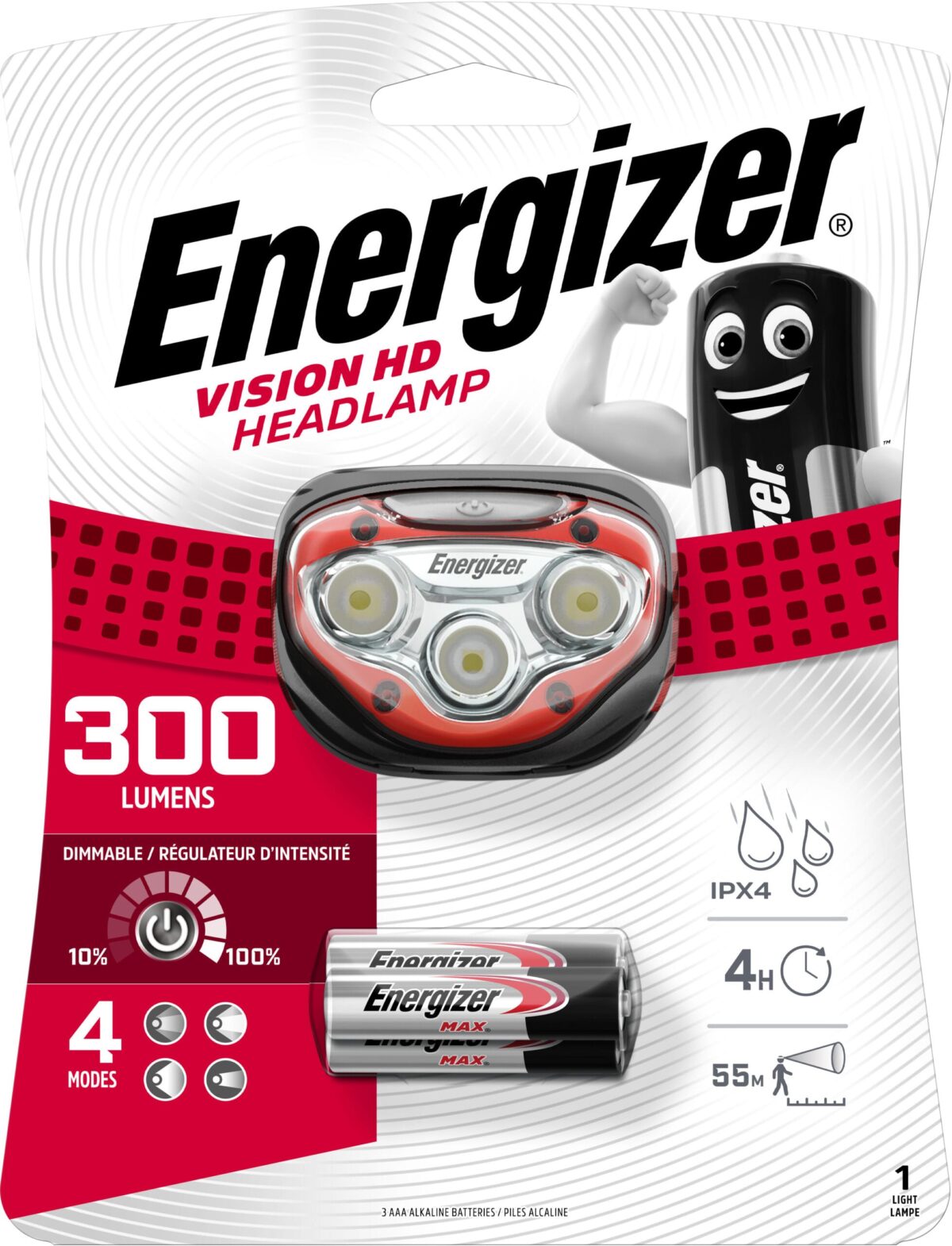 ENERGIZER Stirnlampe Vision HD E300280507 rot/schwarz – Hochwertig & günstig bei ShopDeca