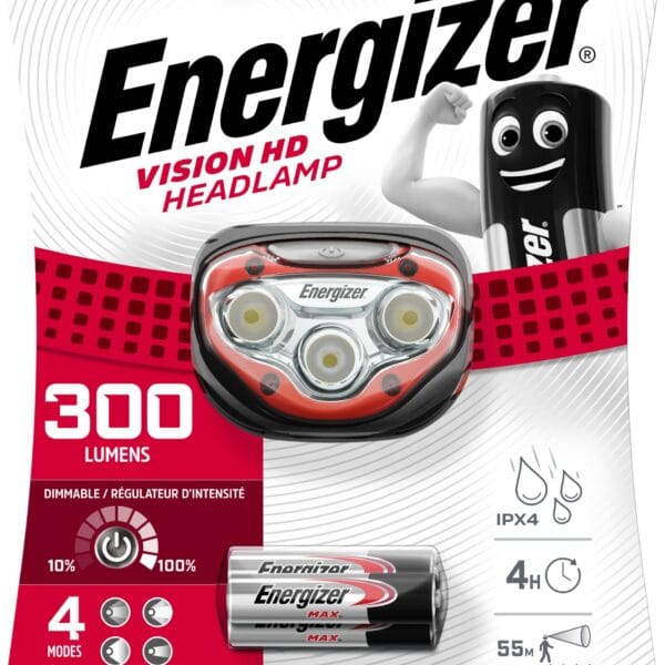 ENERGIZER Stirnlampe Vision HD E300280507 rot/schwarz