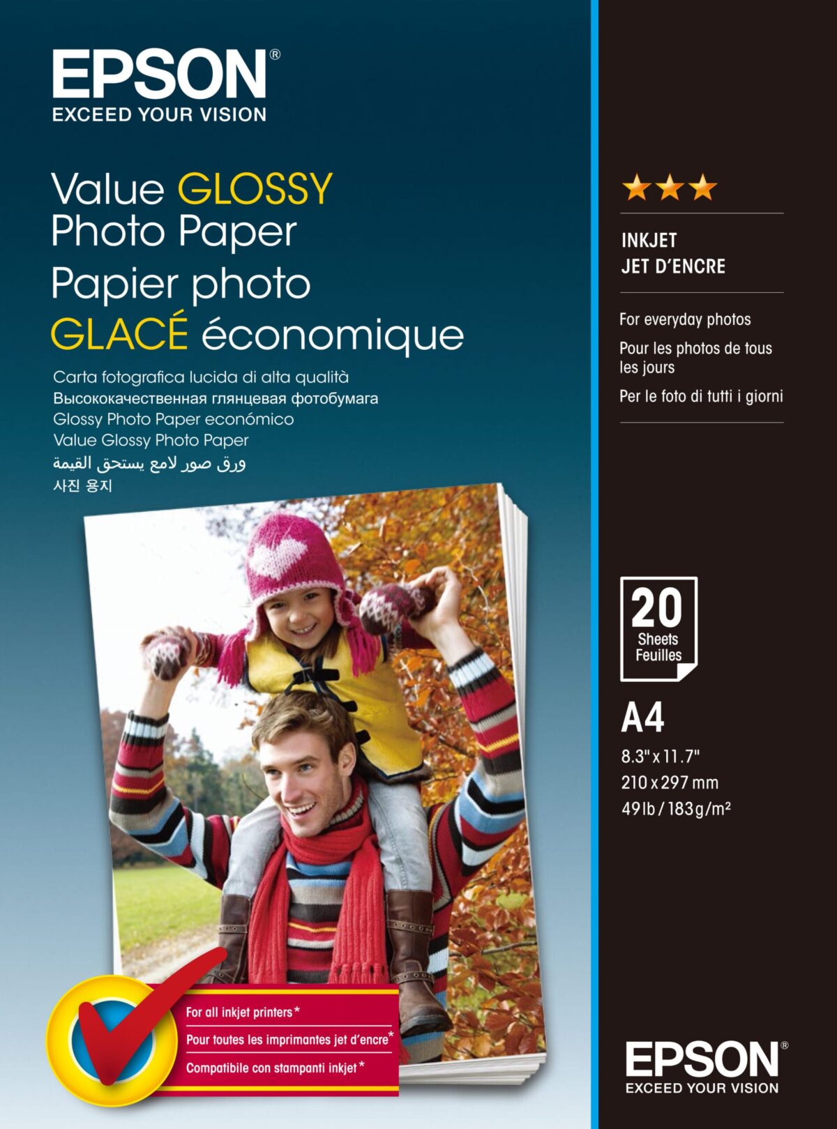 EPSON Value Photo Paper A4 S400035 InkJet 183g 20 Blatt – Hochwertig & günstig bei ShopDeca