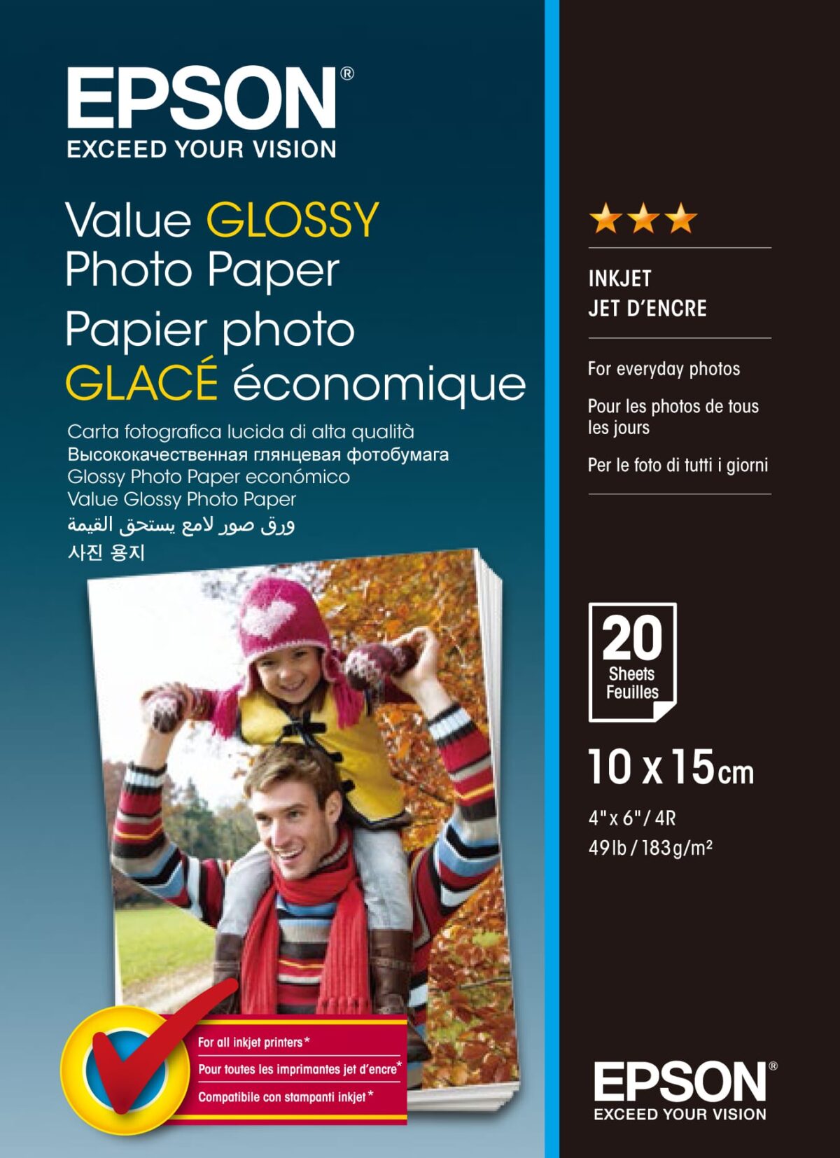 EPSON Value Photo Paper 10x15cm S400037 InkJet 183g 20 Blatt – Hochwertig & günstig bei ShopDeca