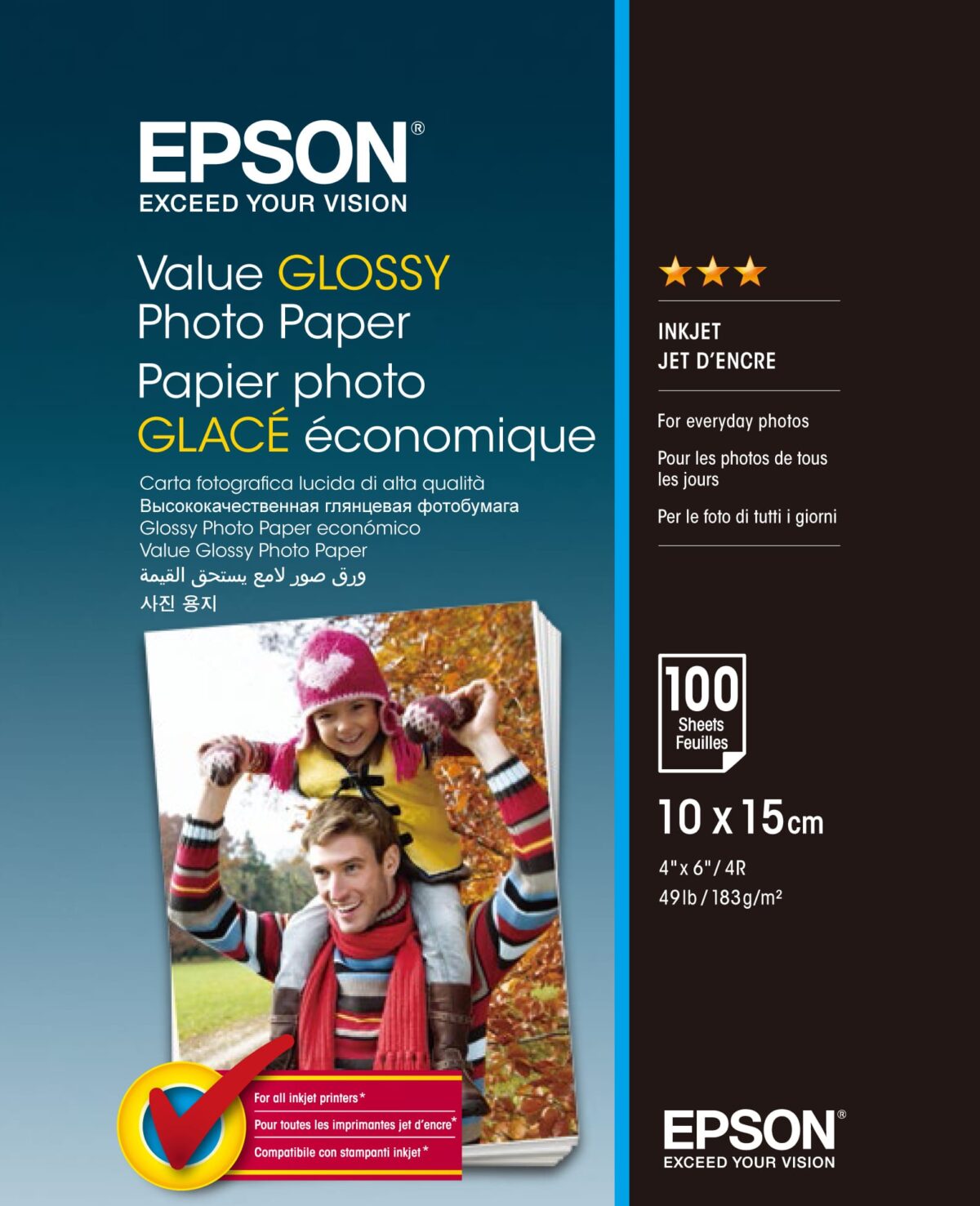 EPSON Value Photo Paper 10x15cm S400039 InkJet 183g 100 Blatt – Hochwertig & günstig bei ShopDeca