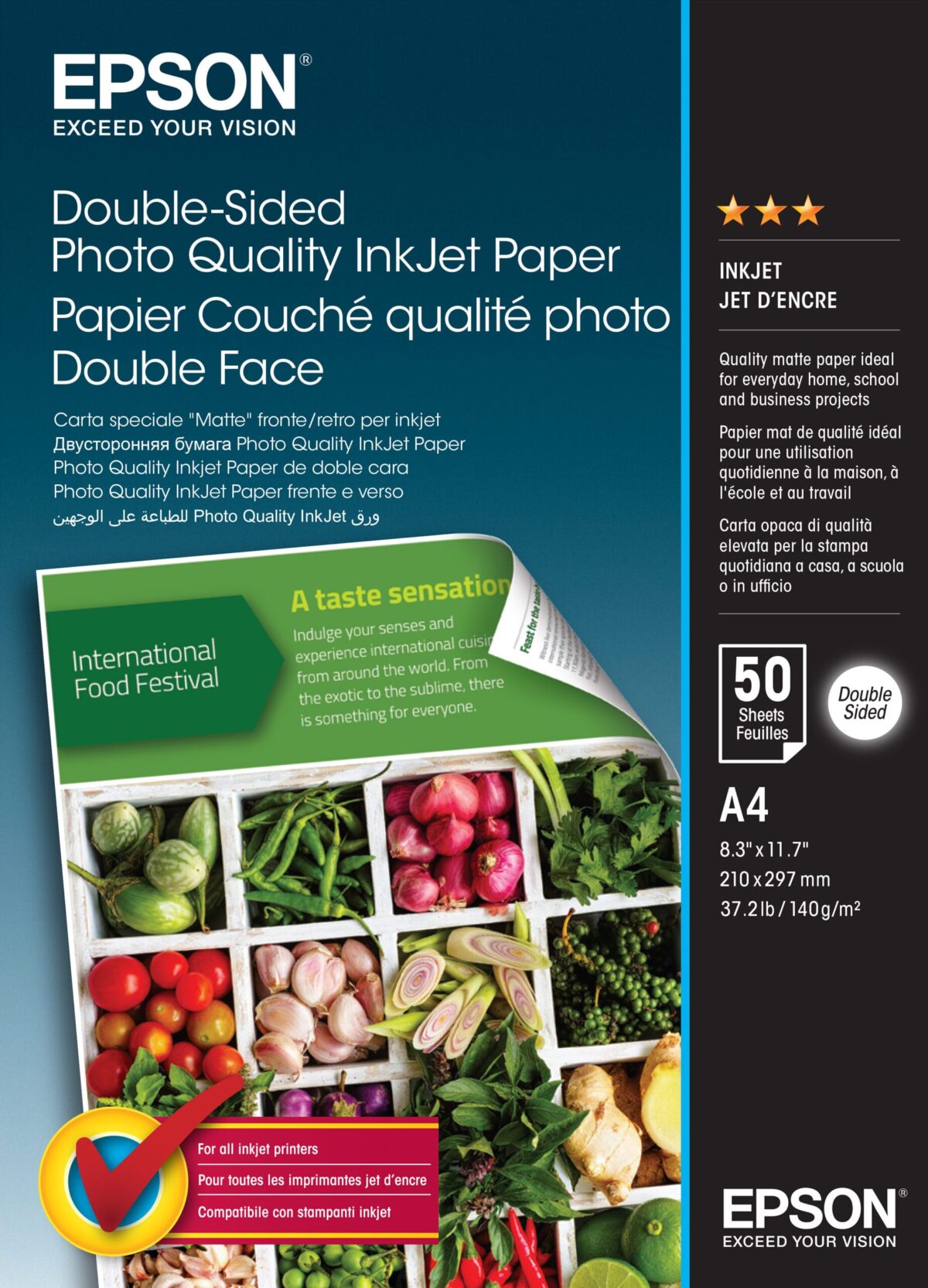 EPSON Photo Paper A4 S400059 InkJet 140g double-s. 50 Blatt – Hochwertig & günstig bei ShopDeca