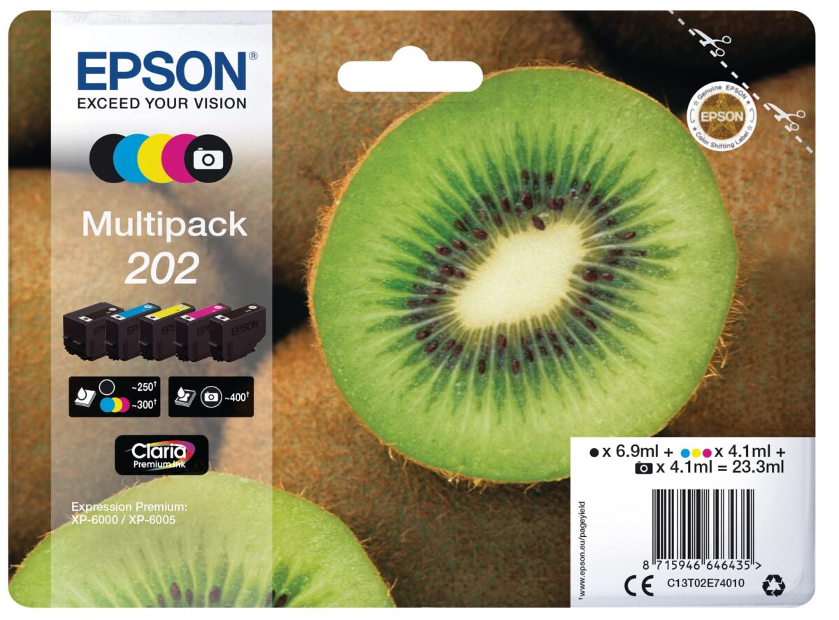 EPSON Multipack Tinte 202 5-color T02E740 XP-6000/6005 – Hochwertig & günstig bei ShopDeca