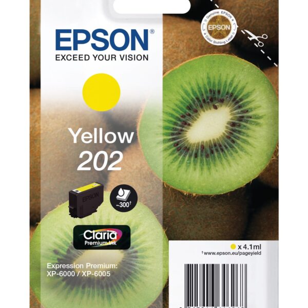 EPSON Tintenpatrone 202 yellow T02F440 XP-6000/6005 300 Seiten