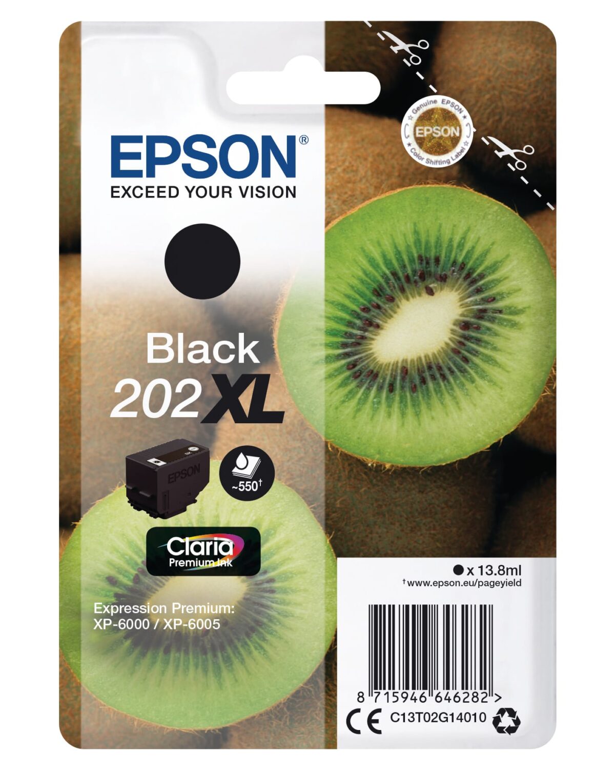 EPSON Tintenpatrone 202XL schwarz T02G140 XP-6000/6005 550 Seiten – Hochwertig & günstig bei ShopDeca