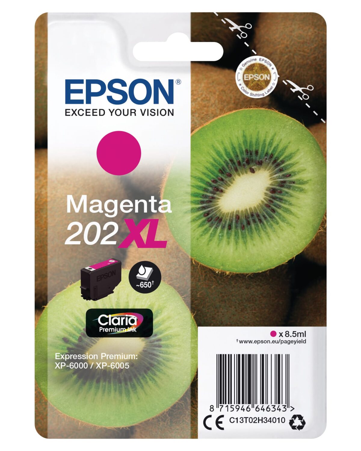 EPSON Tintenpatrone 202XL magenta T02H340 XP-6000/6005 650 Seiten – Hochwertig & günstig bei ShopDeca