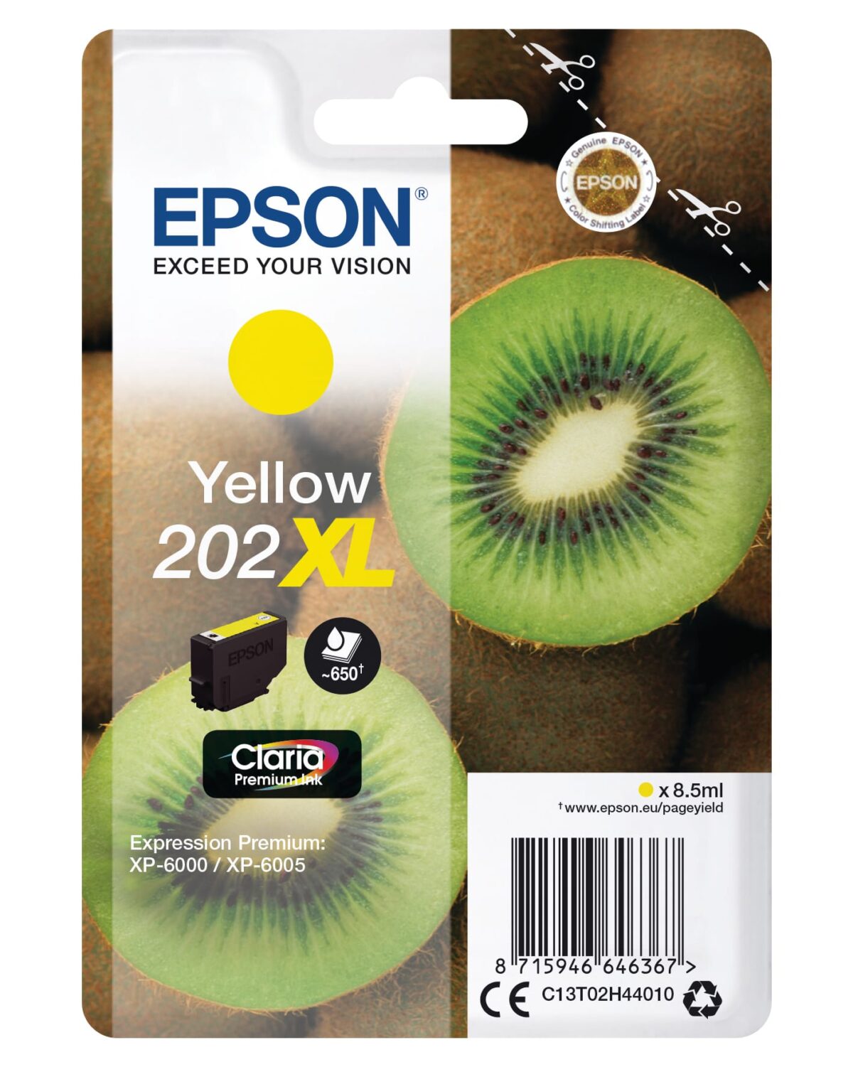 EPSON Tintenpatrone 202XL yellow T02H440 XP-6000/6005 650 Seiten – Hochwertig & günstig bei ShopDeca