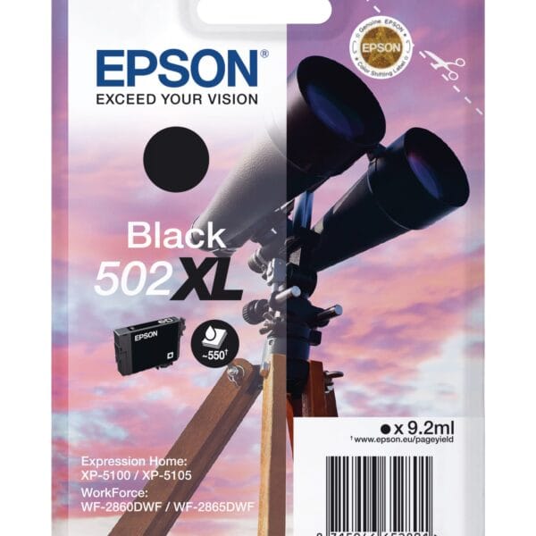 EPSON Tintenpatrone 502XL schwarz T02W140 WF-2860/XP-5100 550 Seiten